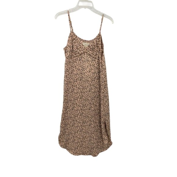 Saltwater Luxe Midi Slip Dress Women Size S Cheetah Print Asymmetrical Hem Y2K - Picture 1 of 9